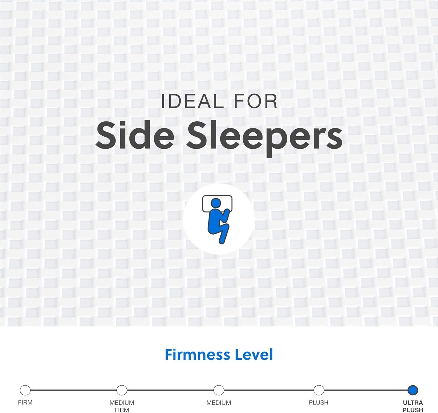 imageSignature Design by Ashley 12 Inch Chime Elite 20 Plush Green Tea Memory Foam Mattress for Cool Sleep and Pressure Relief Full Fiberglass Free Mattress In A BoxQueen