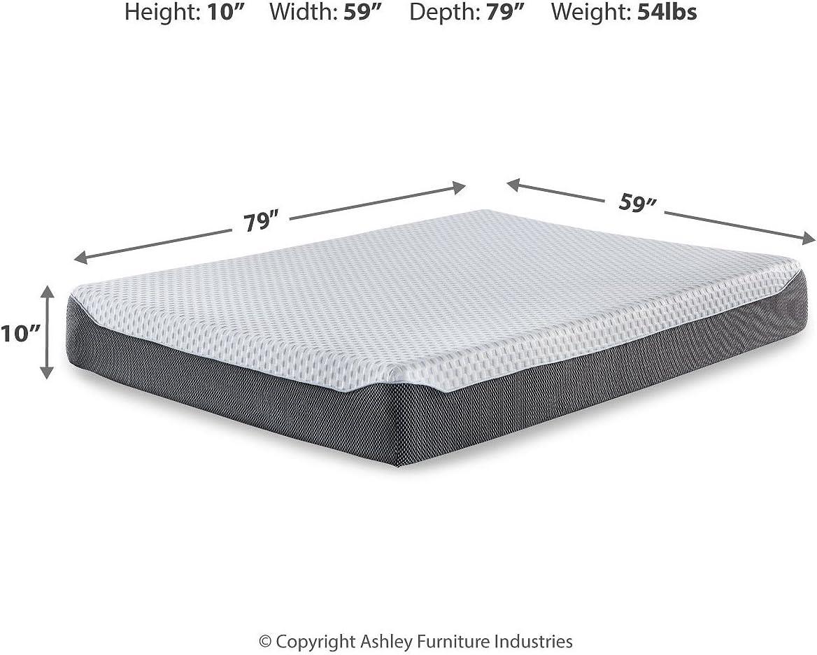 imageSignature Design by Ashley 12 Inch Chime Elite 20 Plush Green Tea Memory Foam Mattress for Cool Sleep and Pressure Relief Full Fiberglass Free Mattress In A BoxQueen