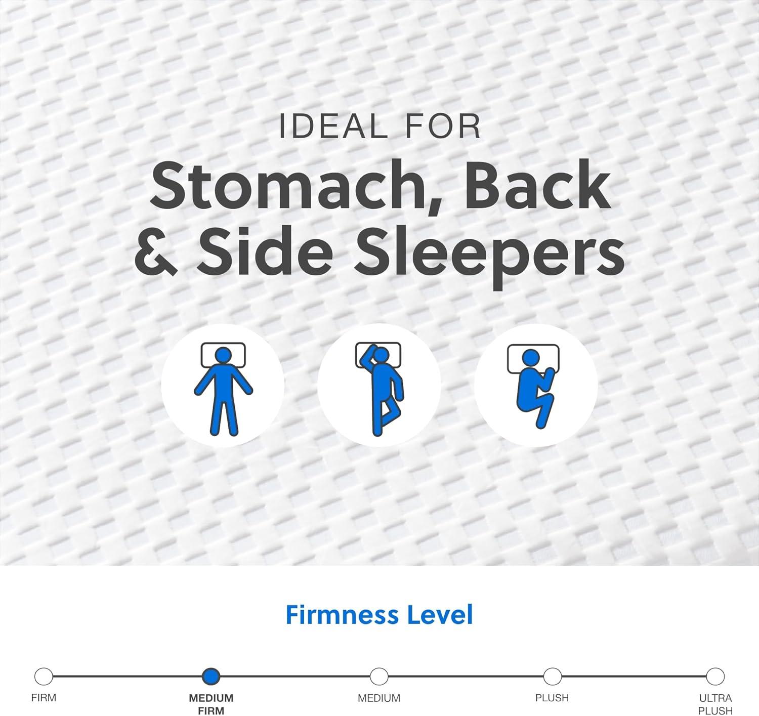 imageSignature Design by Ashley 12 Inch Chime Elite 20 Plush Green Tea Memory Foam Mattress for Cool Sleep and Pressure Relief Full Fiberglass Free Mattress In A BoxQueen
