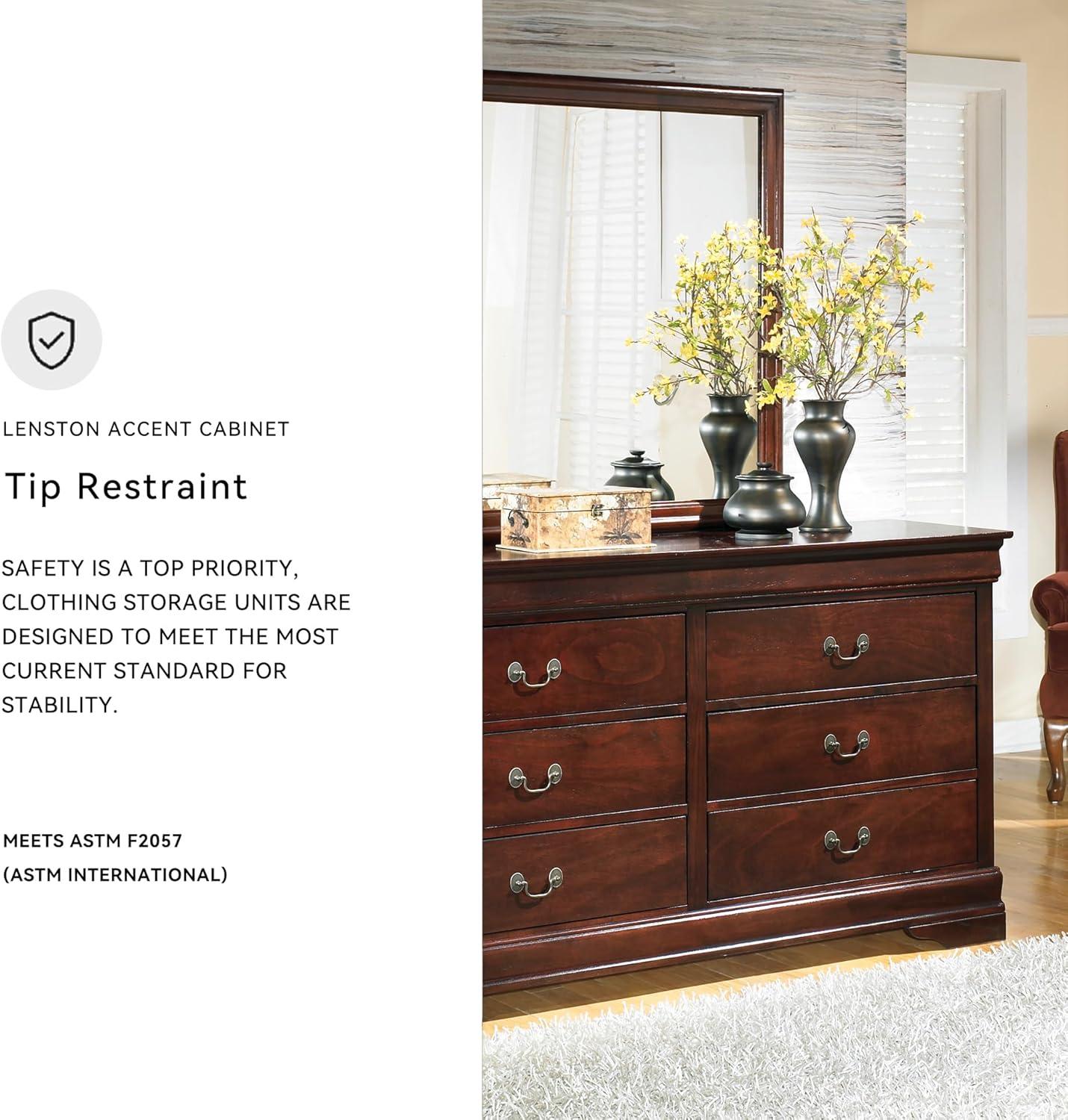 imageSignature Design by Ashley Alisdair Traditional 2 Drawer Nightstand 2375quot Tall Dark BrownBrown