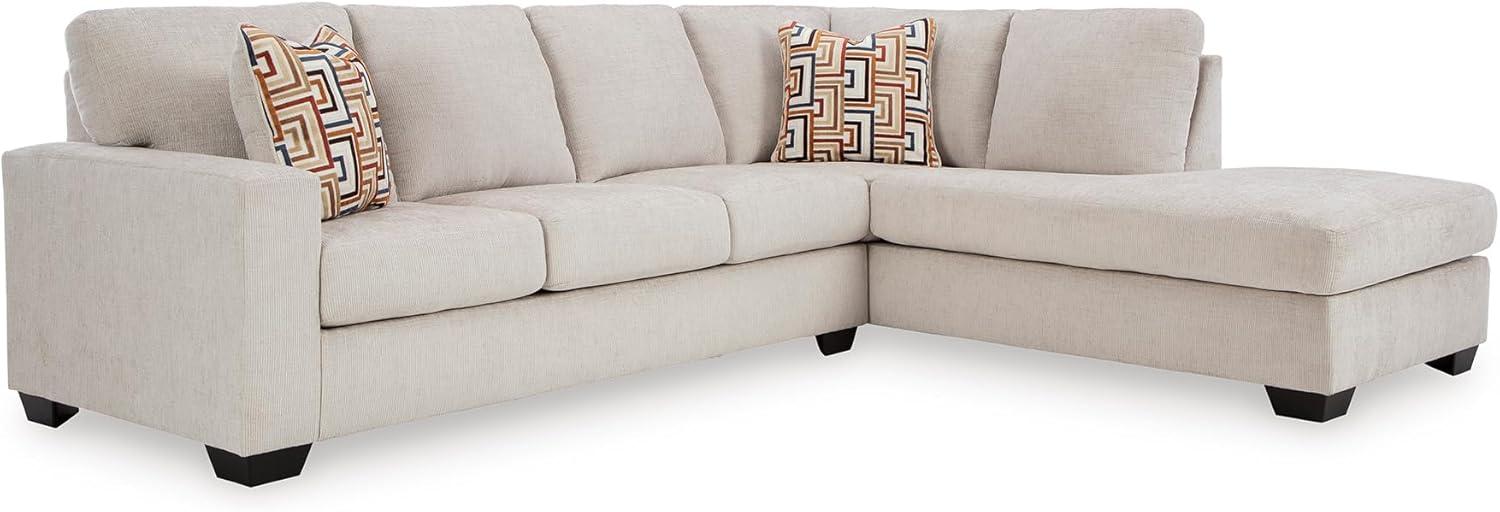 imageSignature Design by Ashley Aviemore Casual LShaped 2Piece Sectional with Chaise for Living Room BlueLight Gray