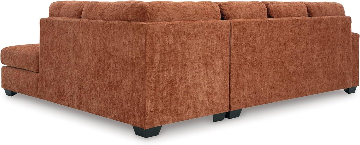 imageSignature Design by Ashley Aviemore Casual LShaped 2Piece Sectional with Chaise for Living Room BlueOrange