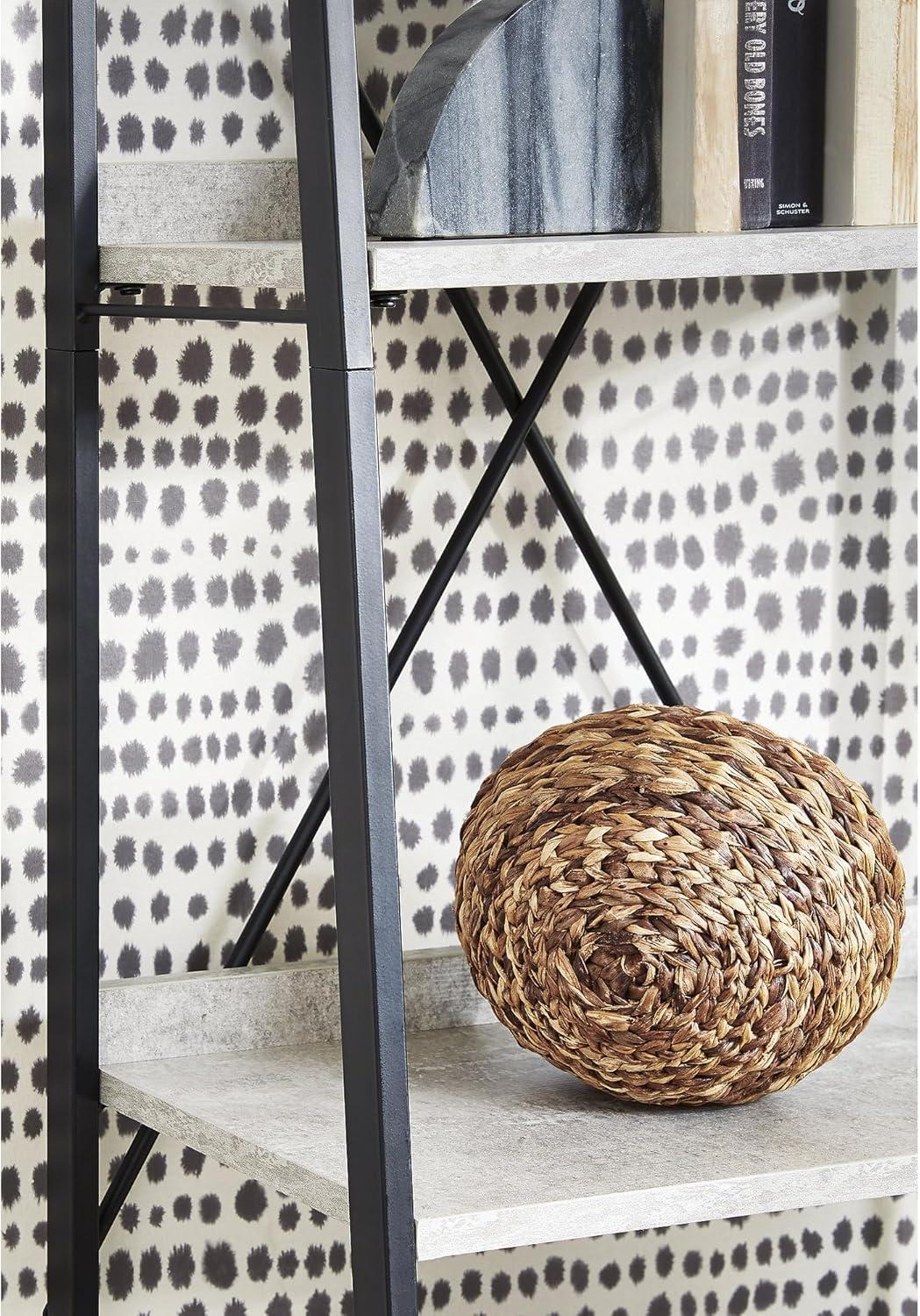 imageSignature Design by Ashley Baldridge Rustic 78quot Bookcase with 4 Shelves Distressed BrownGrayBlack