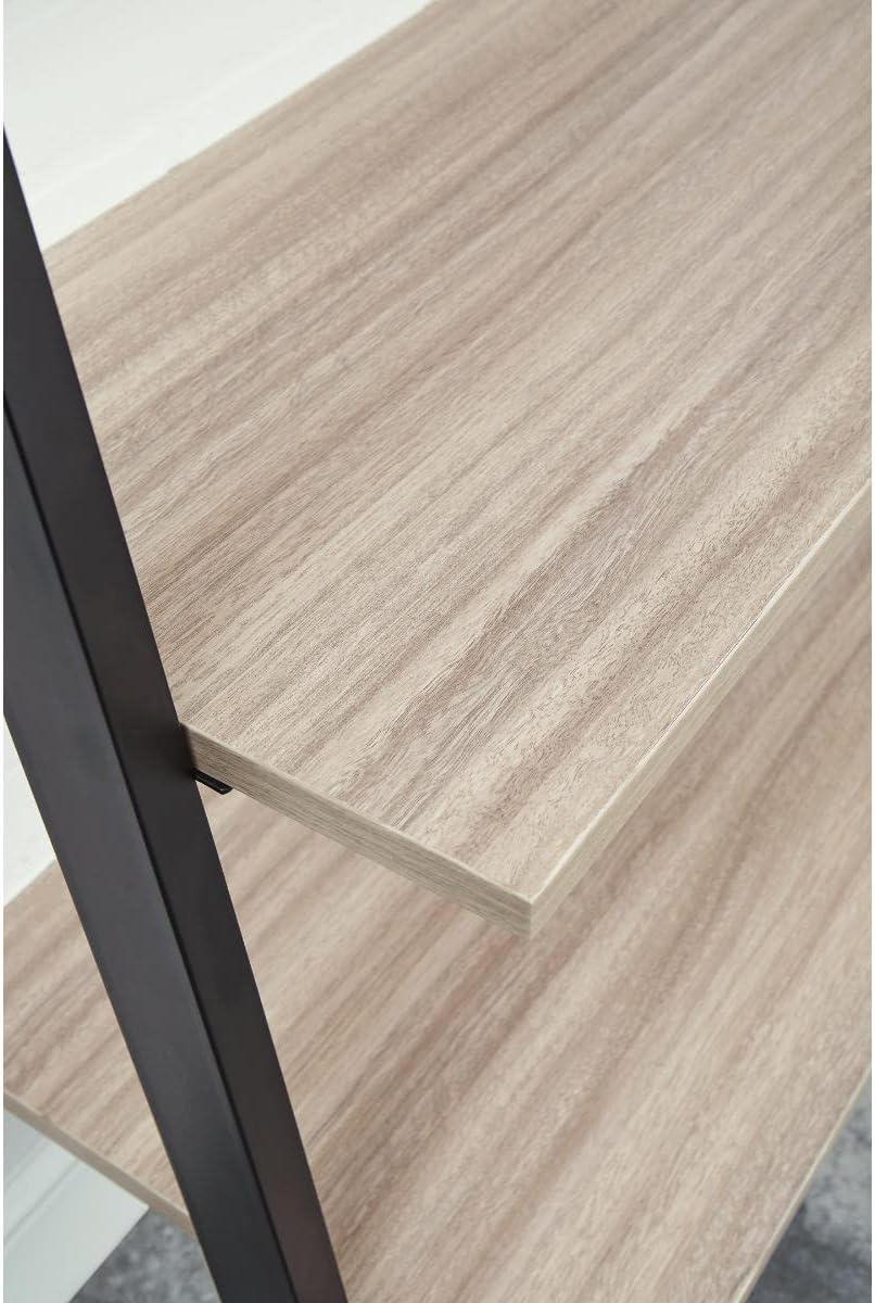 imageSignature Design by Ashley Baldridge Rustic 78quot Bookcase with 4 Shelves Distressed BrownNaturalBlack