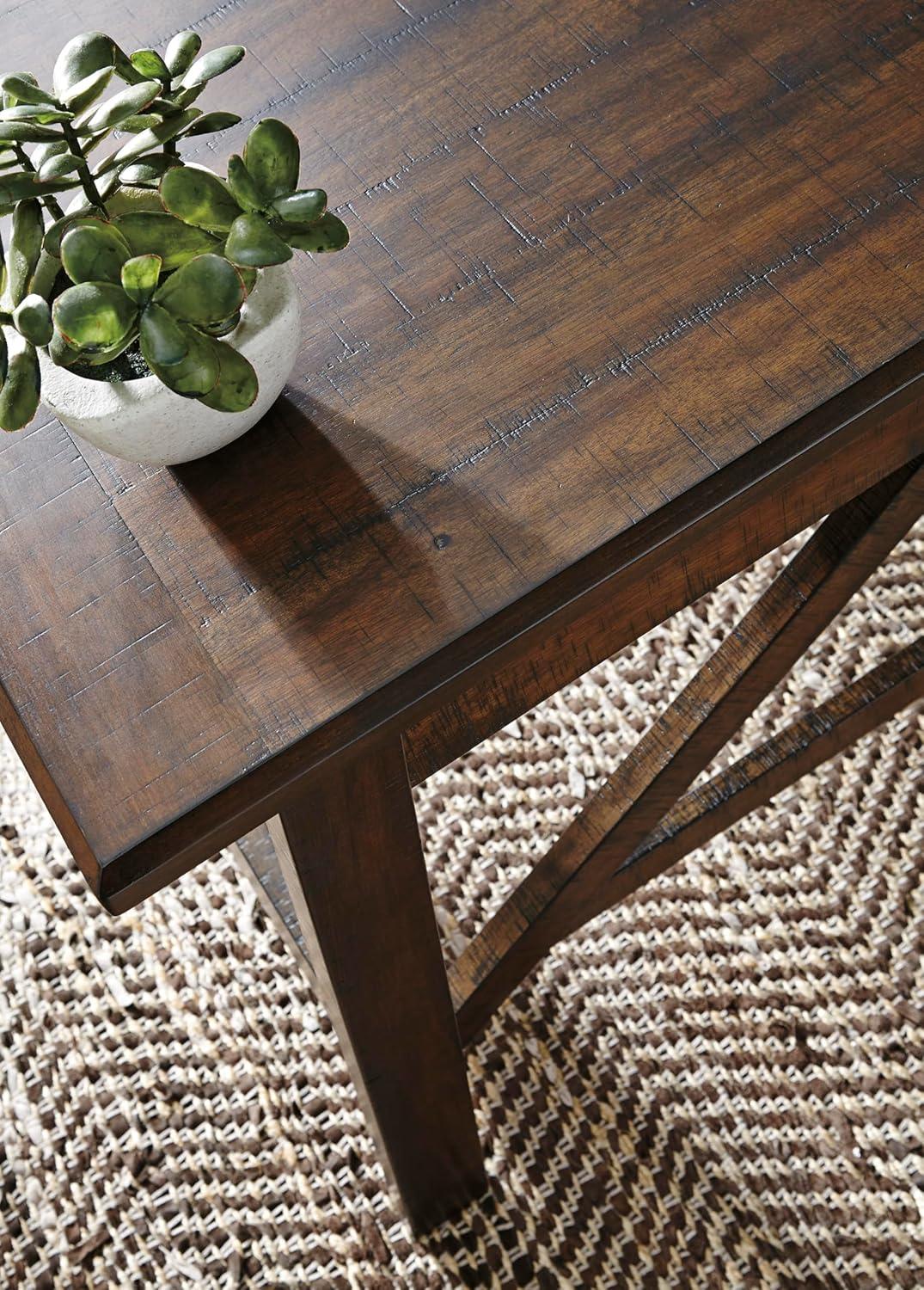 imageSignature Design by Ashley Baldridge Rustic Home Office Desk Distressed BrownBrown