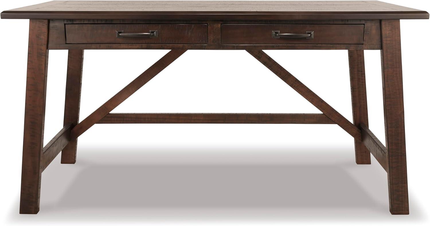 imageSignature Design by Ashley Baldridge Rustic Home Office Desk Distressed BrownBrown