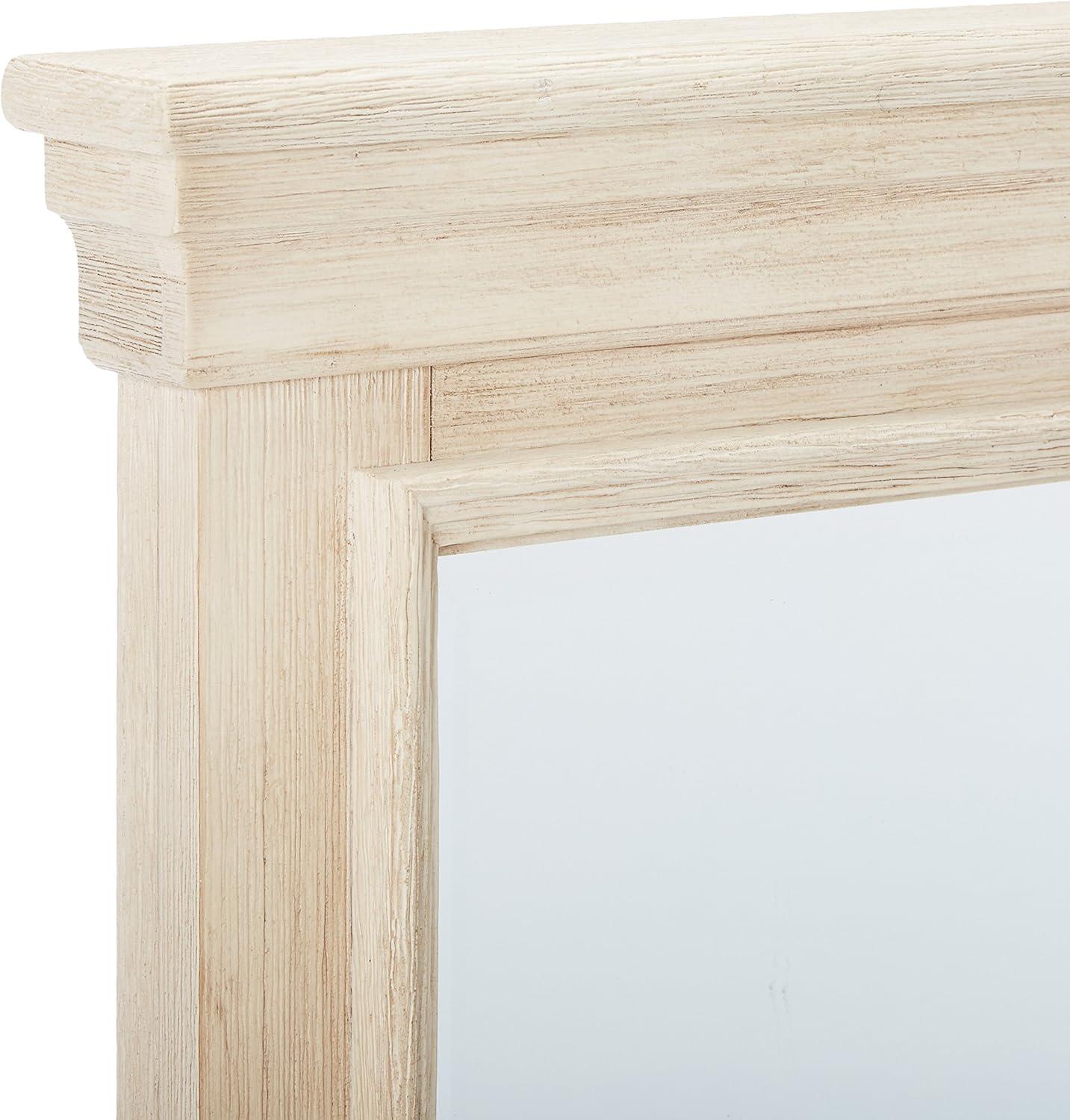 imageSignature Design by Ashley Bolanburg Farmhouse 43 x 39 Bedroom Mirror Antique White
