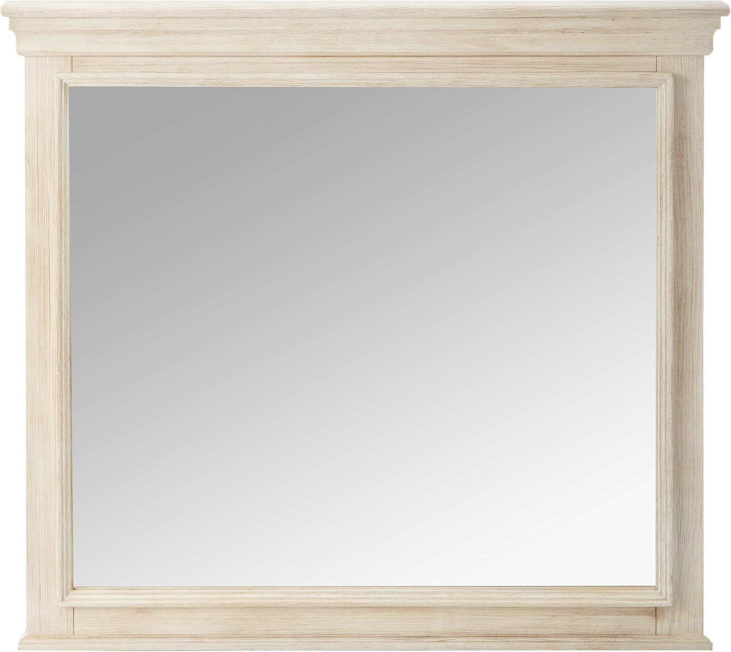 imageSignature Design by Ashley Bolanburg Farmhouse 43 x 39 Bedroom Mirror Antique White
