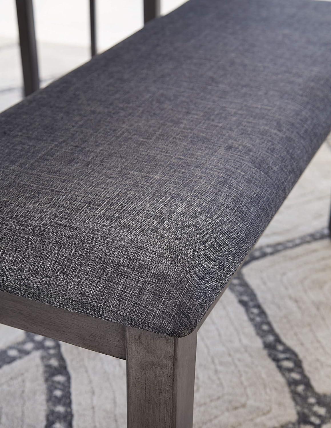 imageSignature Design by Ashley Bridson Modern 6 Piece Dining Set Includes Dining Table 4 Chairs ampamp Bench GrayGrey