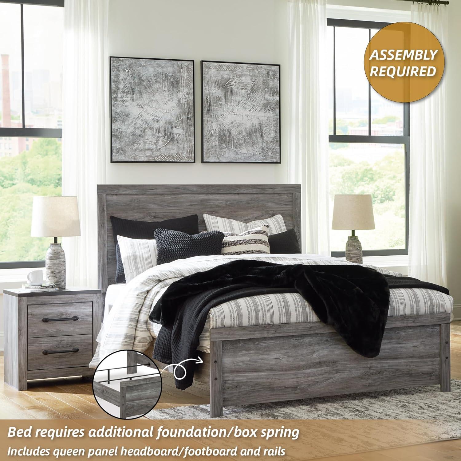 imageSignature Design by Ashley Bronyan Contemporary SmoothGliding 6Drawer Dresser and Mirror with Safety Stop GrayDark Gray