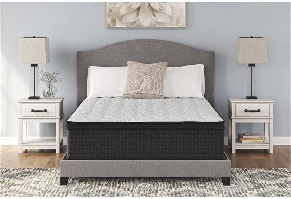 imageSignature Design by Ashley California King Size Palisades 14 Inch Firm Hybrid Mattress with Quick Response Gel Memory Foam Fiberglass Free Mattress In A BoxKing