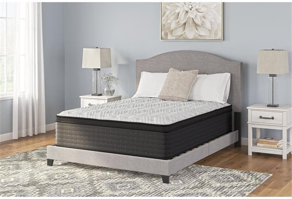 imageSignature Design by Ashley California King Size Palisades 14 Inch Firm Hybrid Mattress with Quick Response Gel Memory Foam Fiberglass Free Mattress In A BoxKing