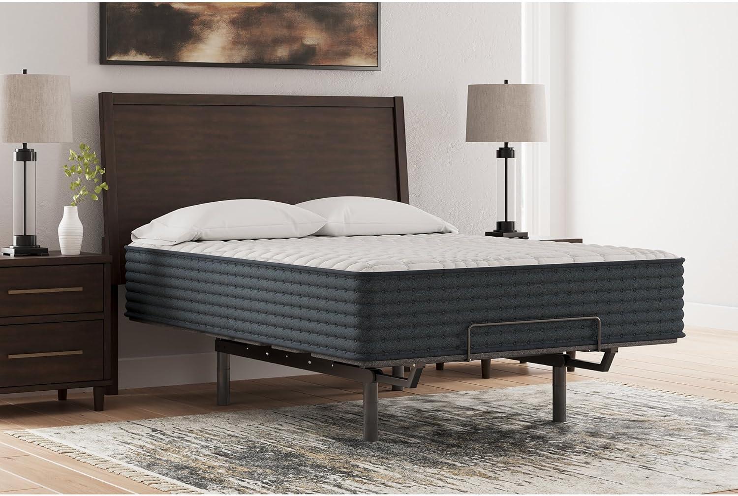 imageSignature Design by Ashley California King Size Palisades 14 Inch Firm Hybrid Mattress with Quick Response Gel Memory Foam Fiberglass Free Mattress In A BoxQueen