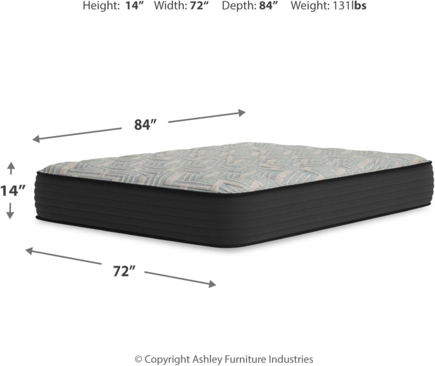 imageSignature Design by Ashley California King Size Palisades 14 Inch Firm Hybrid Mattress with Quick Response Gel Memory Foam Fiberglass Free Mattress In A BoxCalifornia King