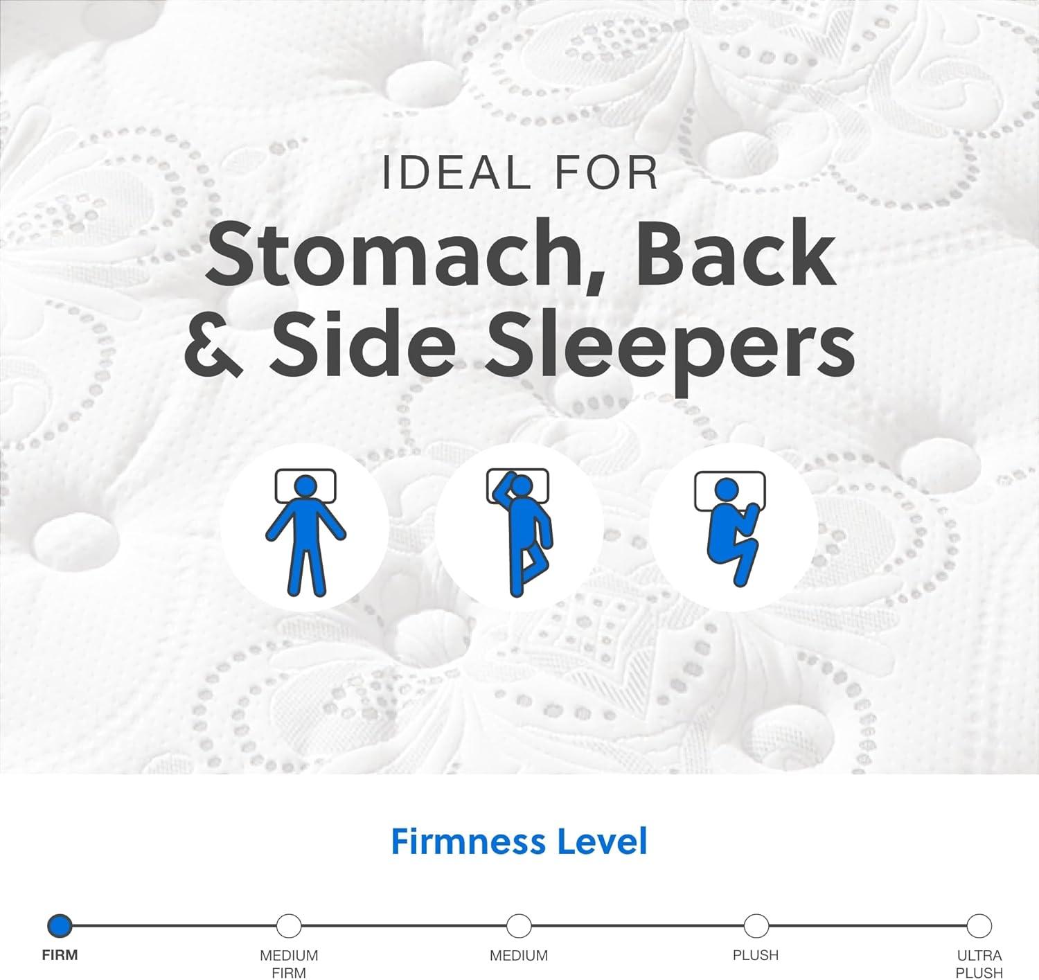 imageSignature Design by Ashley California King Size Palisades 14 Inch Firm Hybrid Mattress with Quick Response Gel Memory Foam Fiberglass Free Mattress In A BoxFull