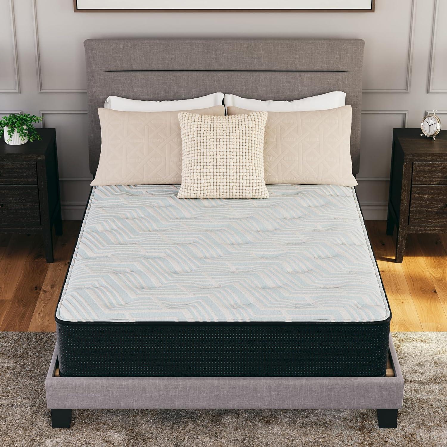 imageSignature Design by Ashley California King Size Palisades 14 Inch Firm Hybrid Mattress with Quick Response Gel Memory Foam Fiberglass Free Mattress In A BoxKing