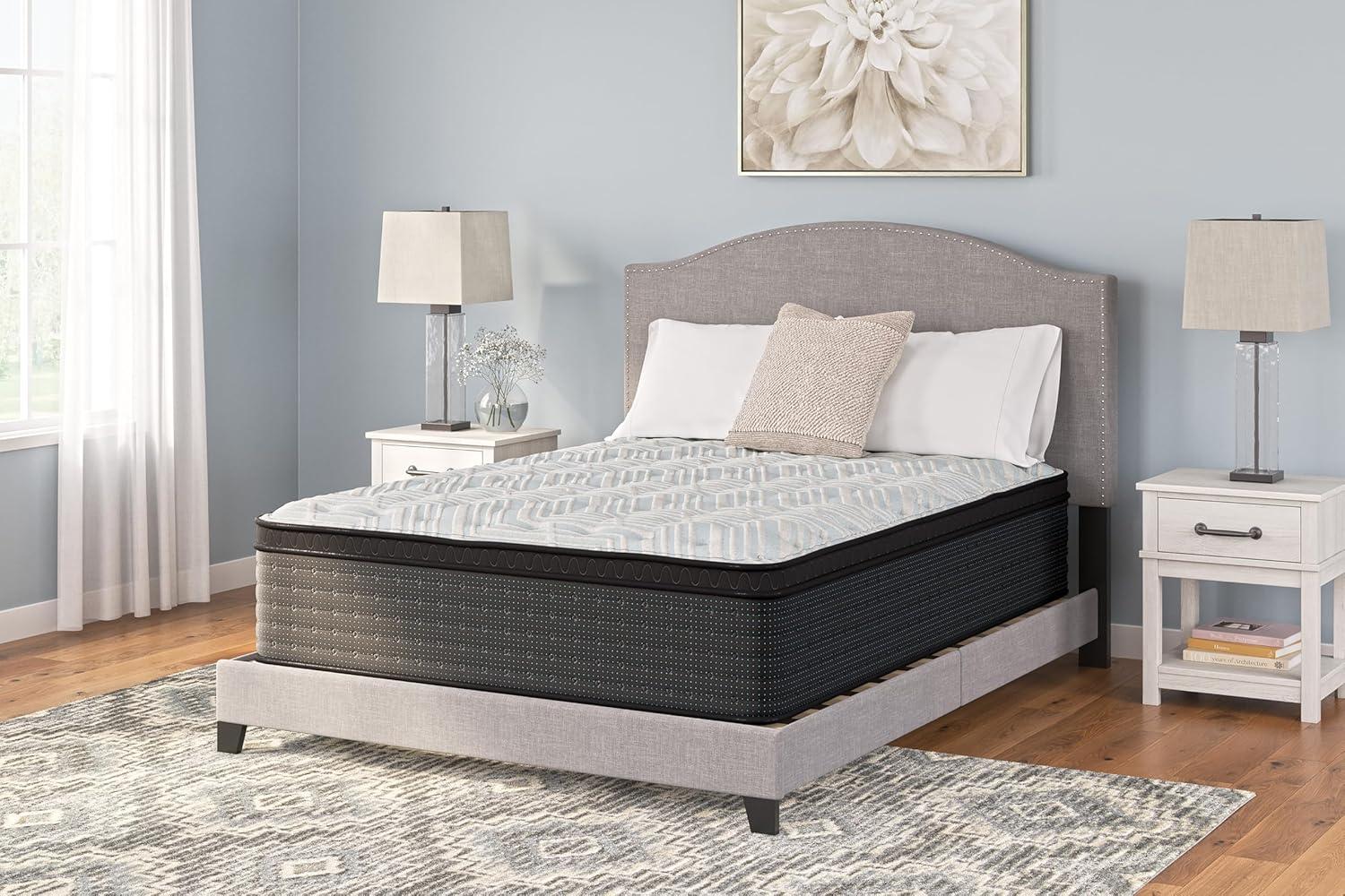 imageSignature Design by Ashley California King Size Palisades 14 Inch Firm Hybrid Mattress with Quick Response Gel Memory Foam Fiberglass Free Mattress In A BoxCalifornia King