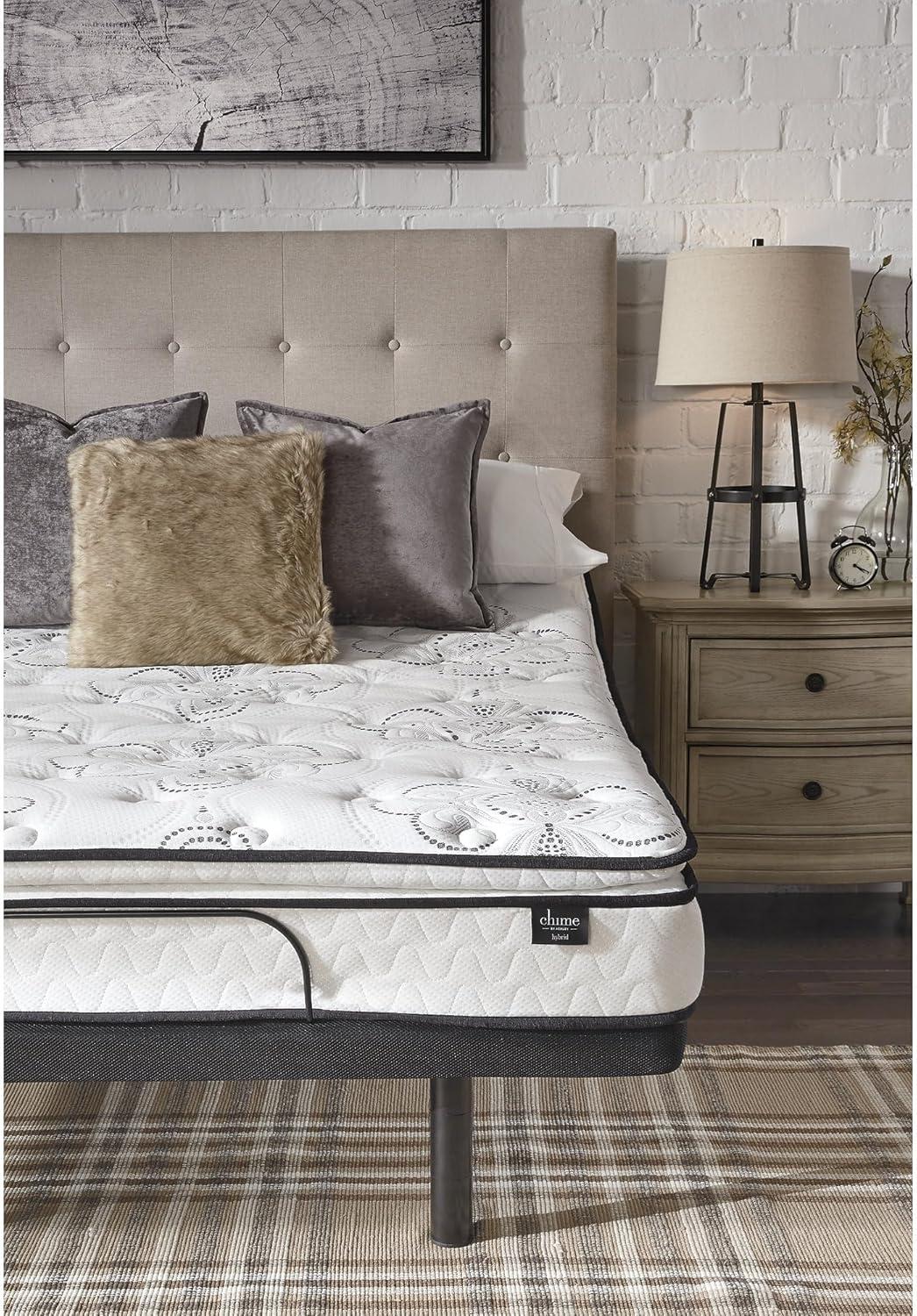 imageSignature Design by Ashley California King Size Palisades 14 Inch Firm Hybrid Mattress with Quick Response Gel Memory Foam Fiberglass Free Mattress In A BoxKing