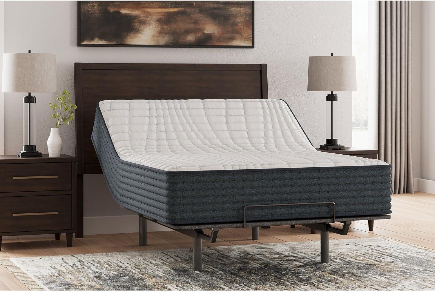 imageSignature Design by Ashley California King Size Palisades 14 Inch Firm Hybrid Mattress with Quick Response Gel Memory Foam Fiberglass Free Mattress In A BoxQueen