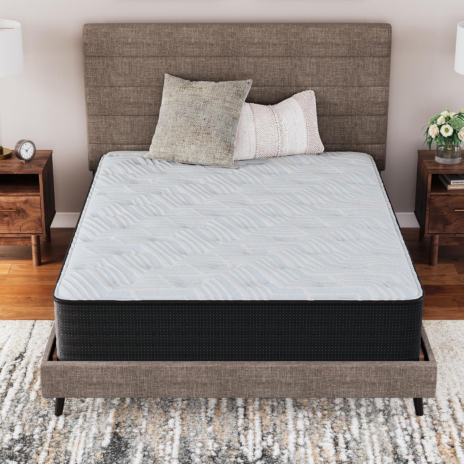 imageSignature Design by Ashley California King Size Palisades 14 Inch Firm Hybrid Mattress with Quick Response Gel Memory Foam Fiberglass Free Mattress In A BoxFull