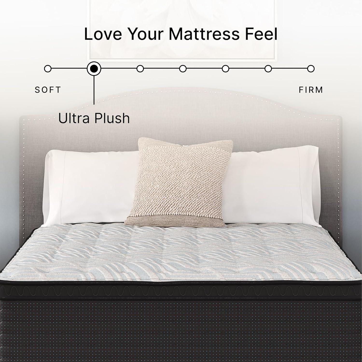 imageSignature Design by Ashley California King Size Palisades 14 Inch Firm Hybrid Mattress with Quick Response Gel Memory Foam Fiberglass Free Mattress In A BoxCalifornia King