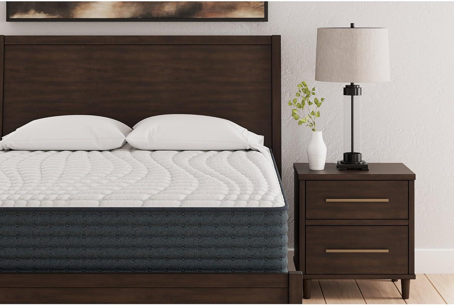 imageSignature Design by Ashley California King Size Palisades 14 Inch Firm Hybrid Mattress with Quick Response Gel Memory Foam Fiberglass Free Mattress In A BoxFull