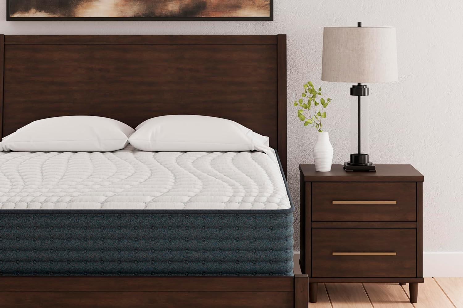 imageSignature Design by Ashley California King Size Palisades 14 Inch Firm Hybrid Mattress with Quick Response Gel Memory Foam Fiberglass Free Mattress In A BoxTwin XL