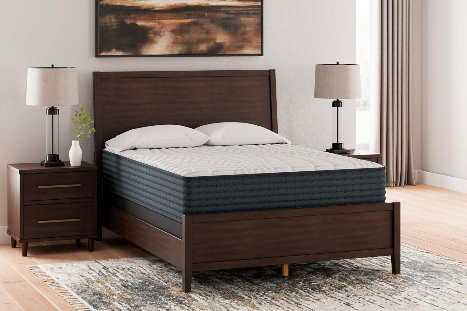 imageSignature Design by Ashley California King Size Palisades 14 Inch Firm Hybrid Mattress with Quick Response Gel Memory Foam Fiberglass Free Mattress In A BoxCalifornia King