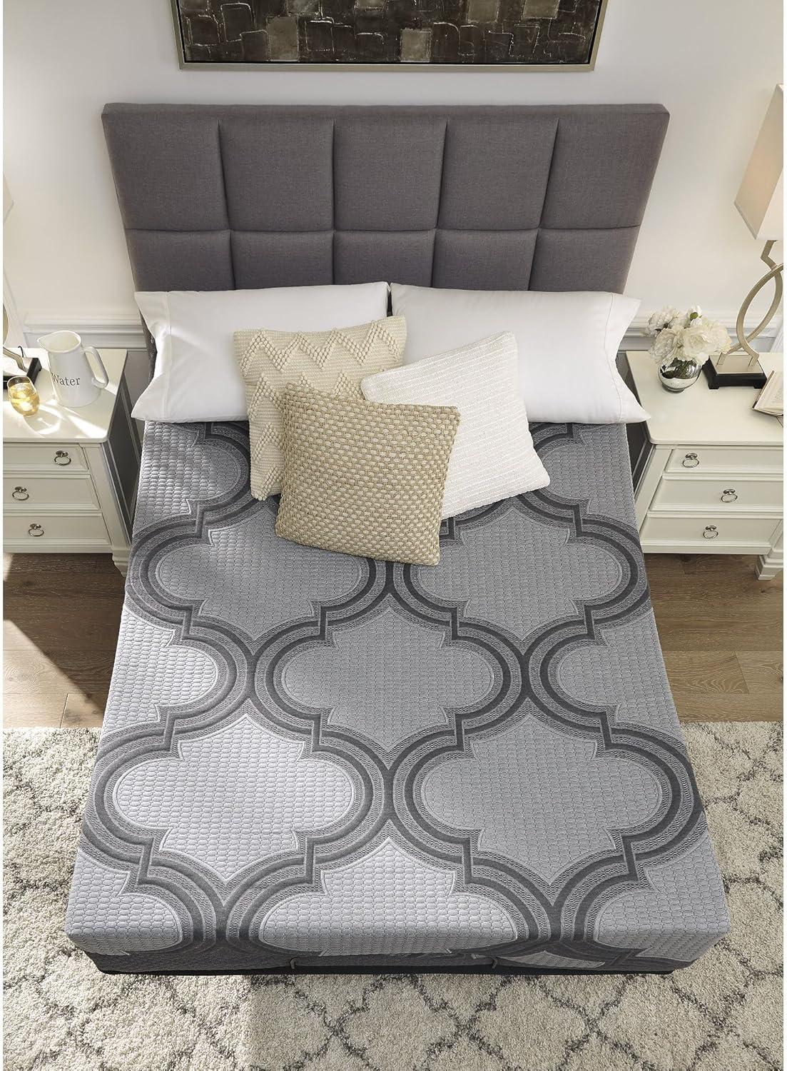 imageSignature Design by Ashley Chime Hybrid California King 12quot Mattress with Gel Memory Foam Medium Firm Pressure Relief Fiberglass Free Mattress in a BoxCalifornia King