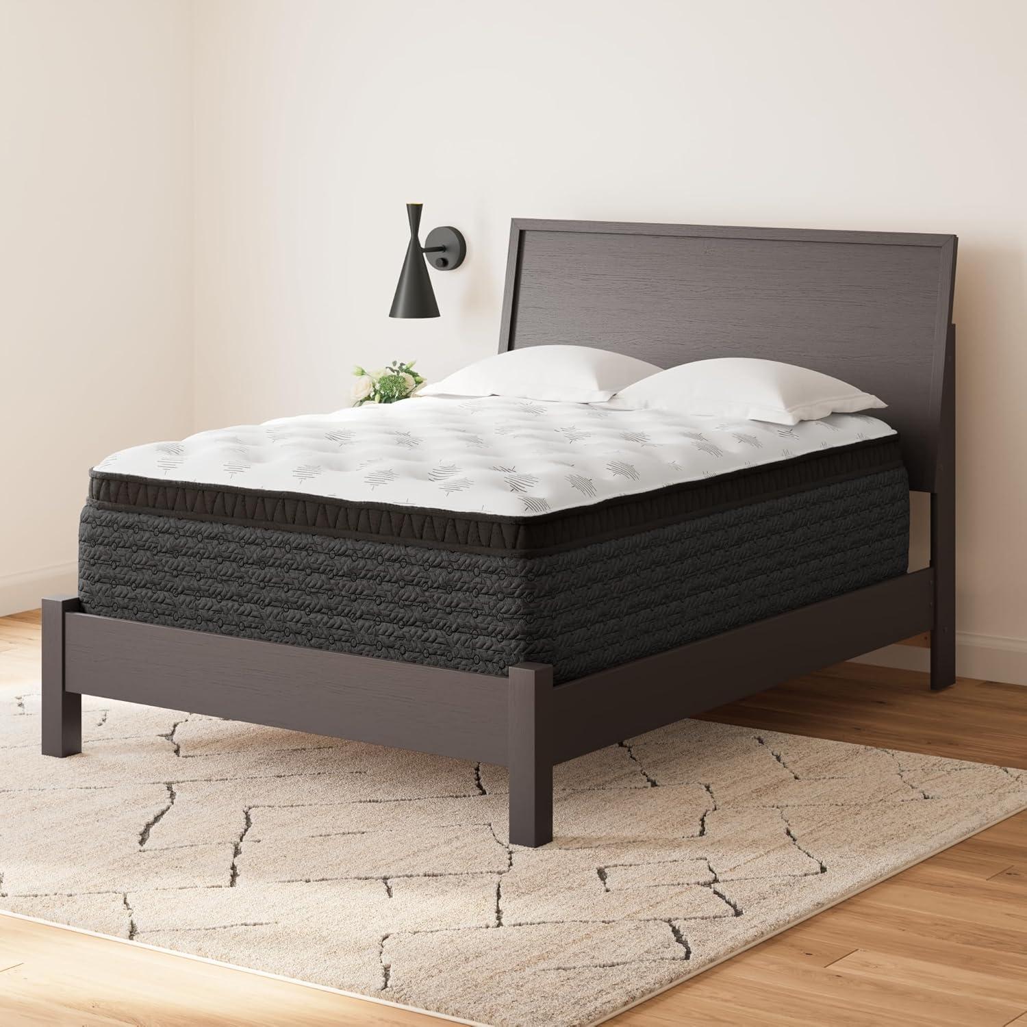 imageSignature Design by Ashley Chime Hybrid California King 12quot Mattress with Gel Memory Foam Medium Firm Pressure Relief Fiberglass Free Mattress in a BoxCalifornia King