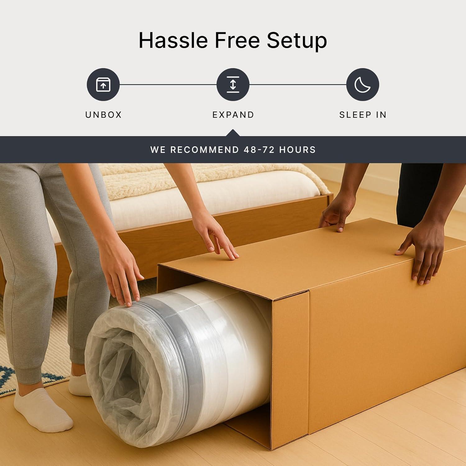 imageSignature Design by Ashley Chime Hybrid California King 12quot Mattress with Gel Memory Foam Medium Firm Pressure Relief Fiberglass Free Mattress in a BoxCalifornia King