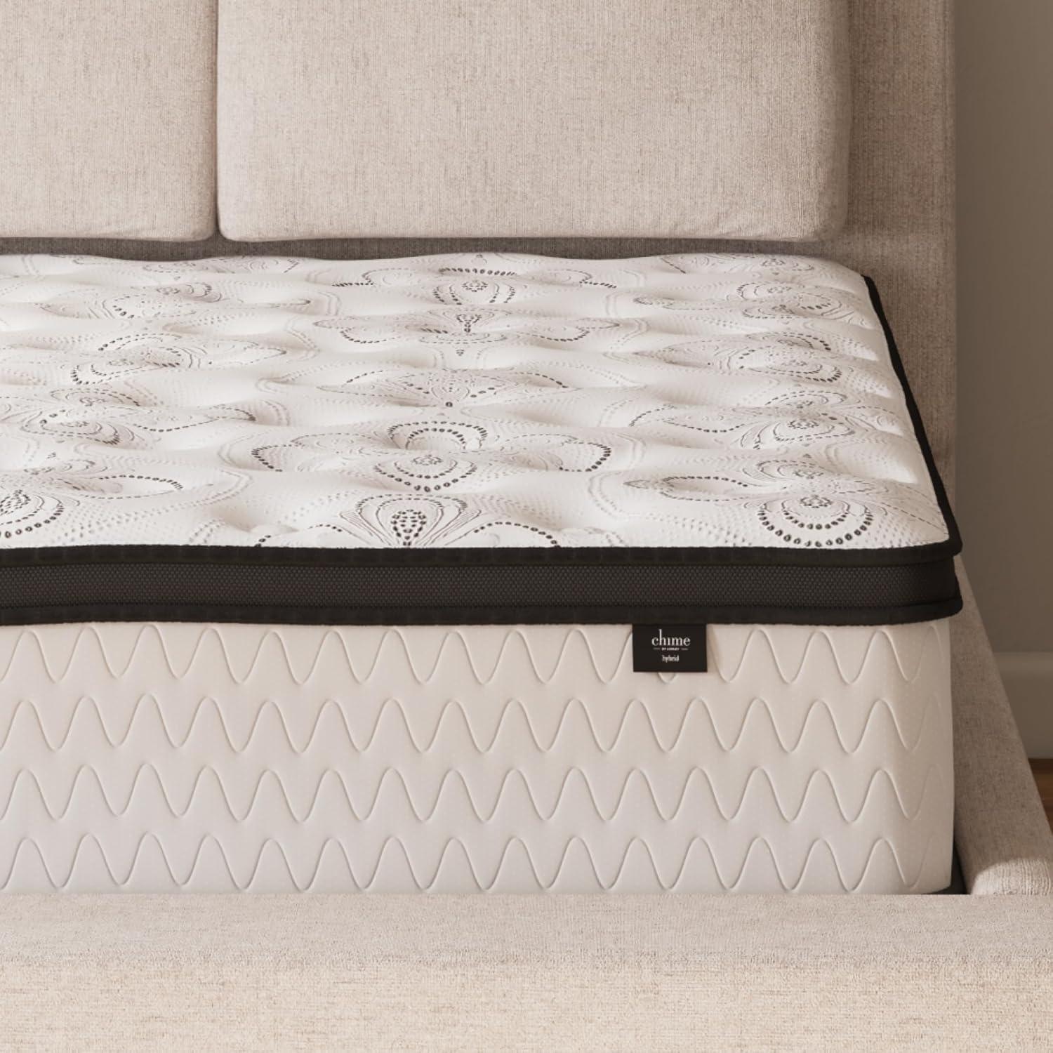 imageSignature Design by Ashley Chime Hybrid California King 12quot Mattress with Gel Memory Foam Medium Firm Pressure Relief Fiberglass Free Mattress in a BoxQueen