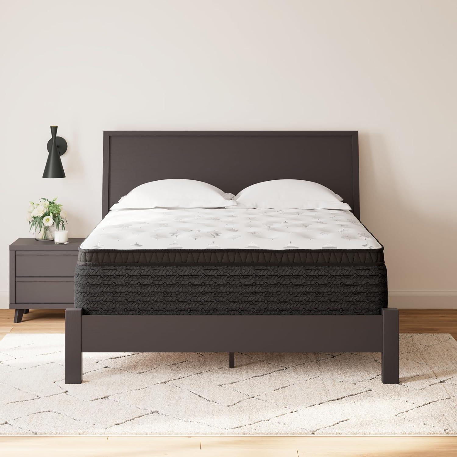 imageSignature Design by Ashley Chime Hybrid California King 12quot Mattress with Gel Memory Foam Medium Firm Pressure Relief Fiberglass Free Mattress in a BoxCalifornia King