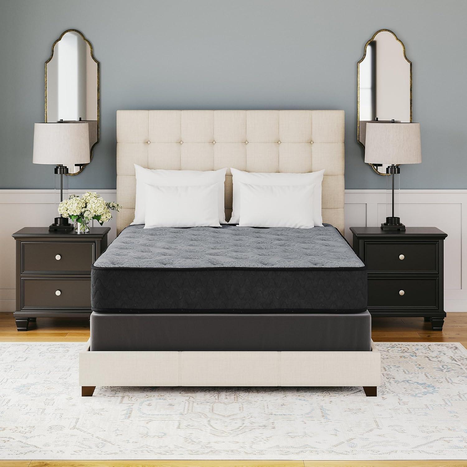 imageSignature Design by Ashley Chime Hybrid California King 12quot Mattress with Gel Memory Foam Medium Firm Pressure Relief Fiberglass Free Mattress in a BoxQueen
