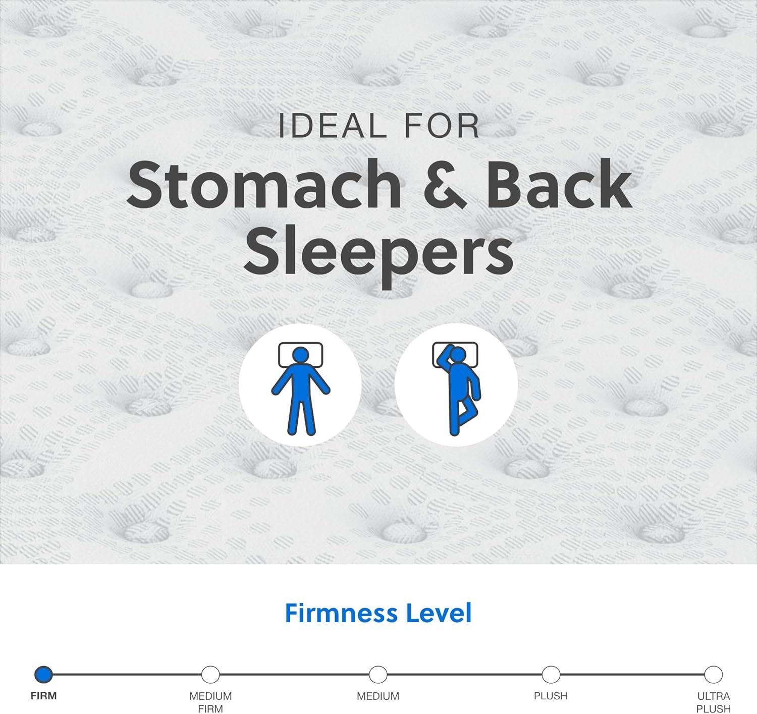 imageSignature Design by Ashley Chime Hybrid California King 12quot Mattress with Gel Memory Foam Medium Firm Pressure Relief Fiberglass Free Mattress in a BoxQueen