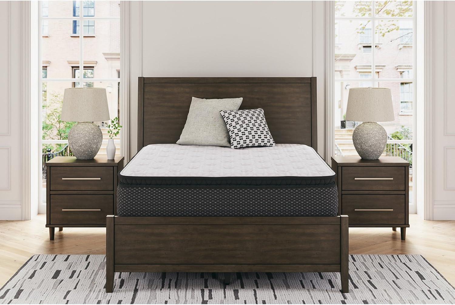 imageSignature Design by Ashley Chime Hybrid California King 12quot Mattress with Gel Memory Foam Medium Firm Pressure Relief Fiberglass Free Mattress in a BoxQueen