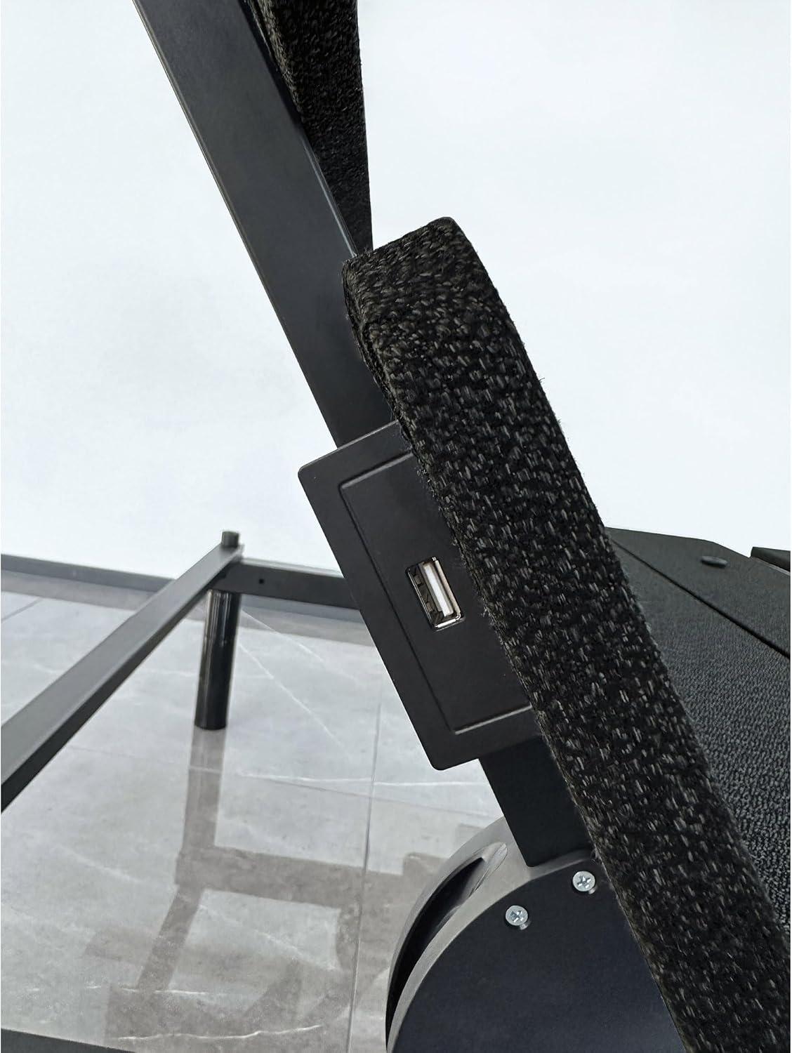 imageSignature Design by Ashley Cosmic Power Base Traditional King Adjustable Base with Head and Foot Incline Wireless Remote and USB Ports BlackQueen