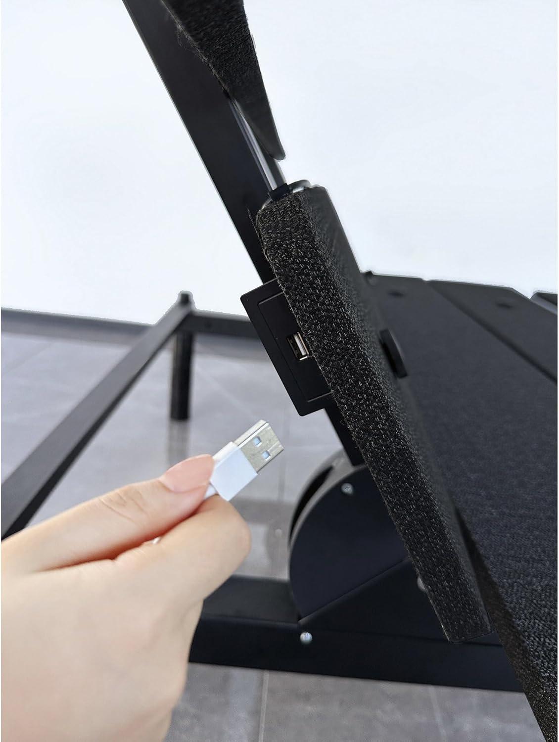 imageSignature Design by Ashley Cosmic Power Base Traditional King Adjustable Base with Head and Foot Incline Wireless Remote and USB Ports BlackQueen