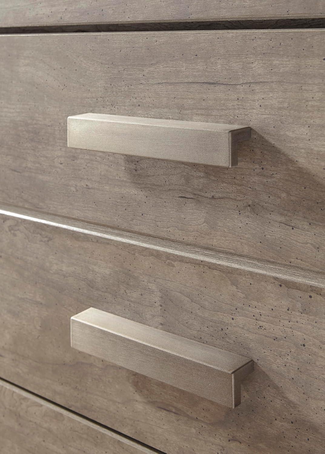 imageSignature Design by Ashley Culverbach Casual King Panel Bed with Metal Slats Foundation or Box Spring Needed Gray5 Drawer Chest