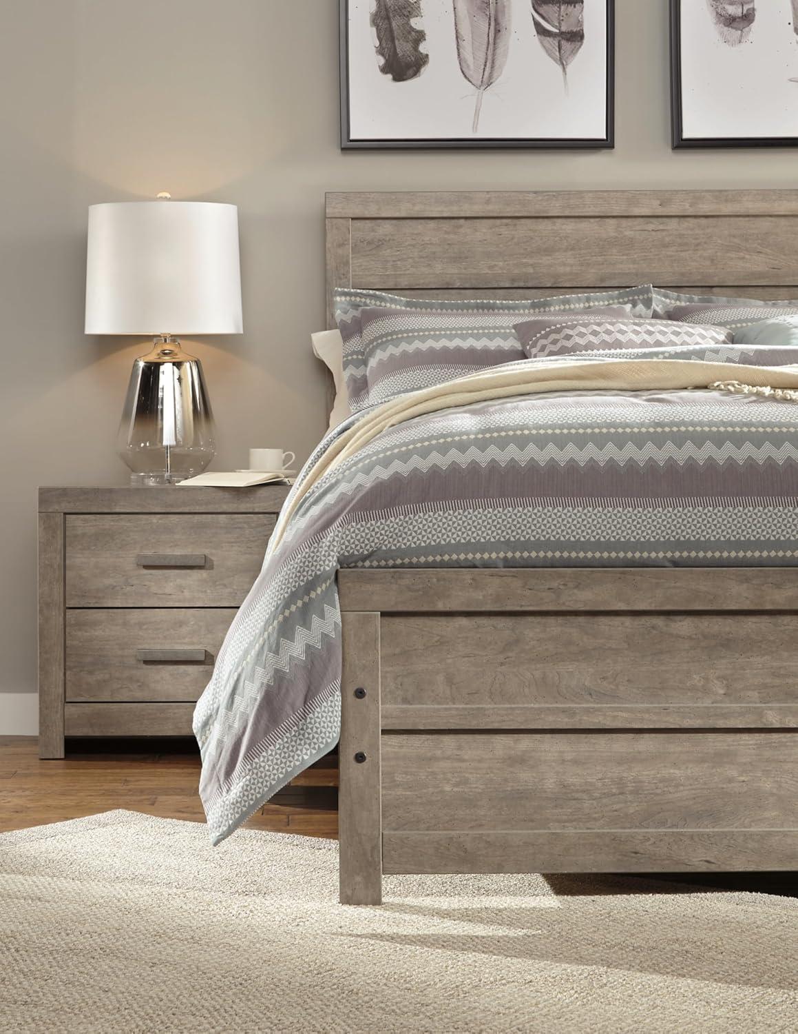imageSignature Design by Ashley Culverbach Casual King Panel Bed with Metal Slats Foundation or Box Spring Needed GrayKing Panel Bed