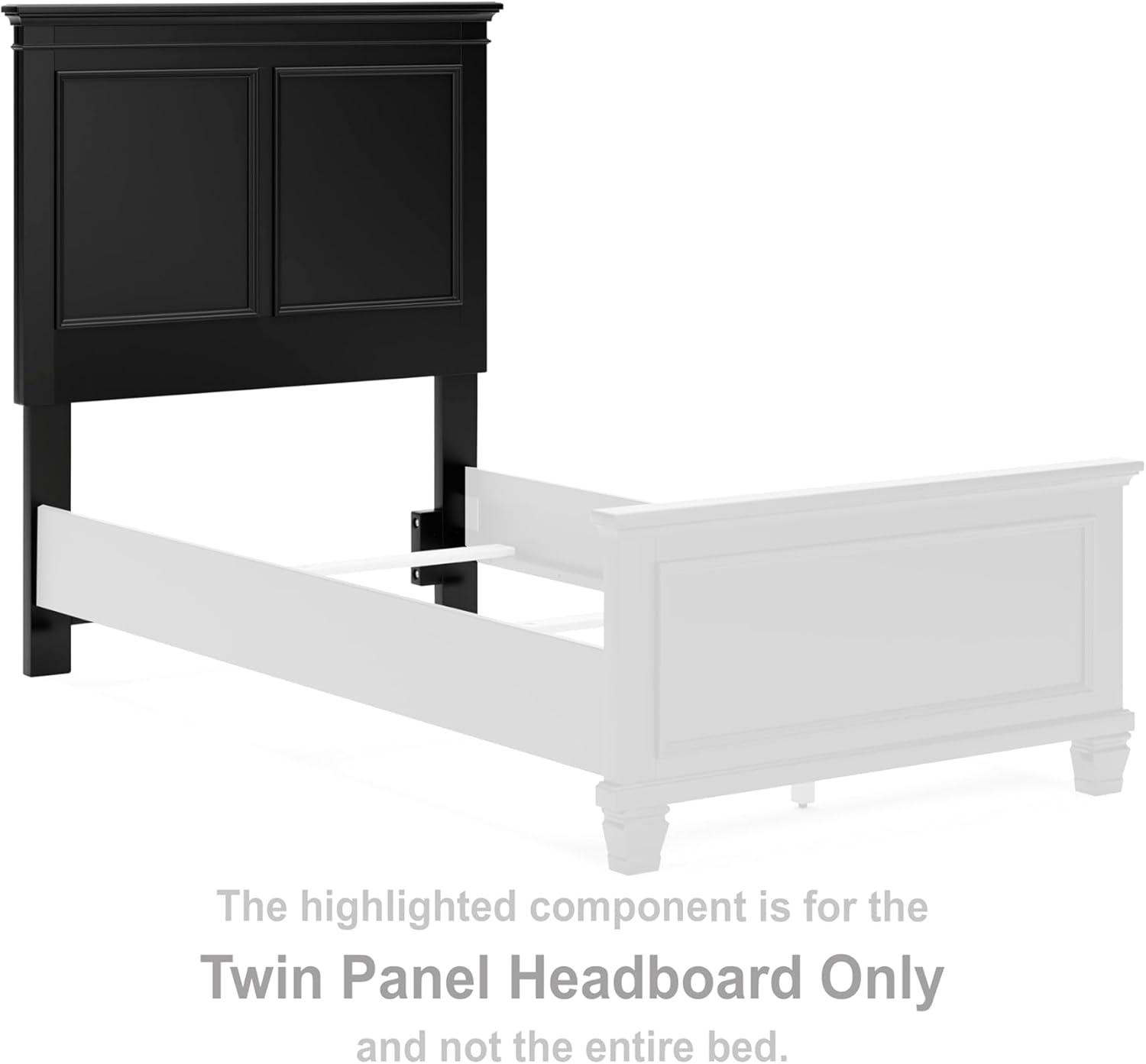 imageSignature Design by Ashley Danabrin Farmhouse Panel Headboard KingCalifornia King Dark BrownJet Black