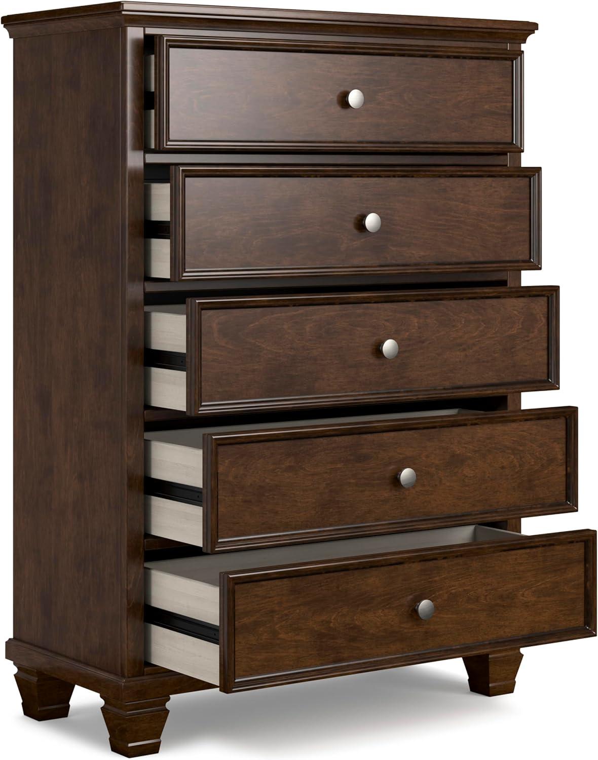 imageSignature Design by Ashley Danabrin Traditional 5 Drawer Chest for Bedroom Dark BrownDark Brown