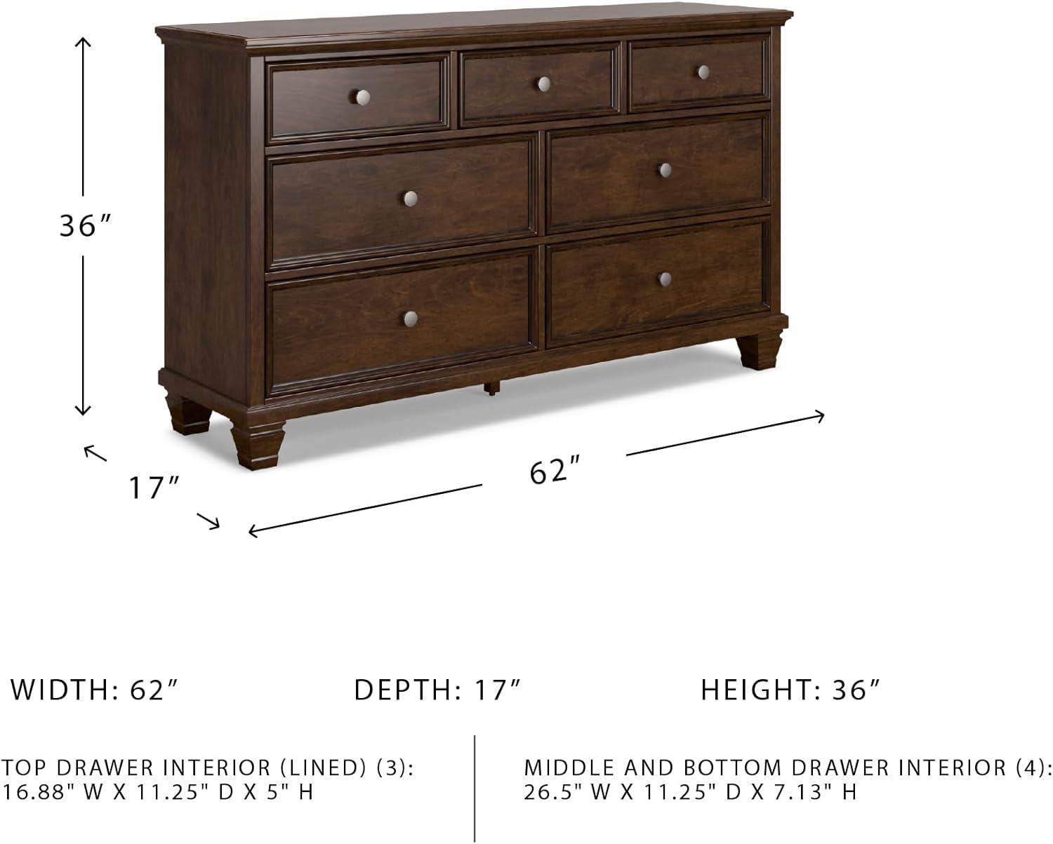 imageSignature Design by Ashley Danabrin Traditional 5 Drawer Chest for Bedroom Dark BrownDark Brown