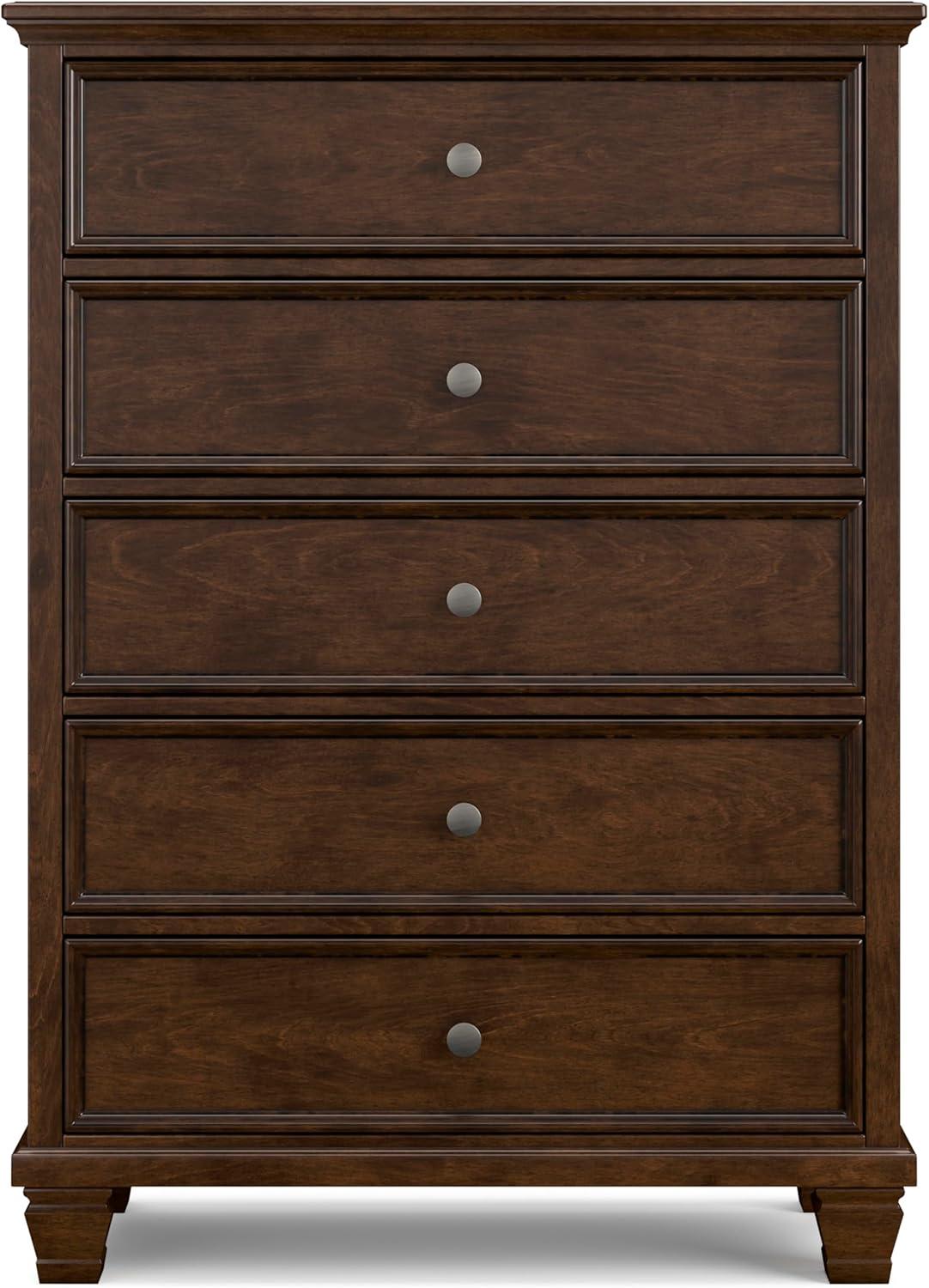 imageSignature Design by Ashley Danabrin Traditional 5 Drawer Chest for Bedroom Dark BrownDark Brown
