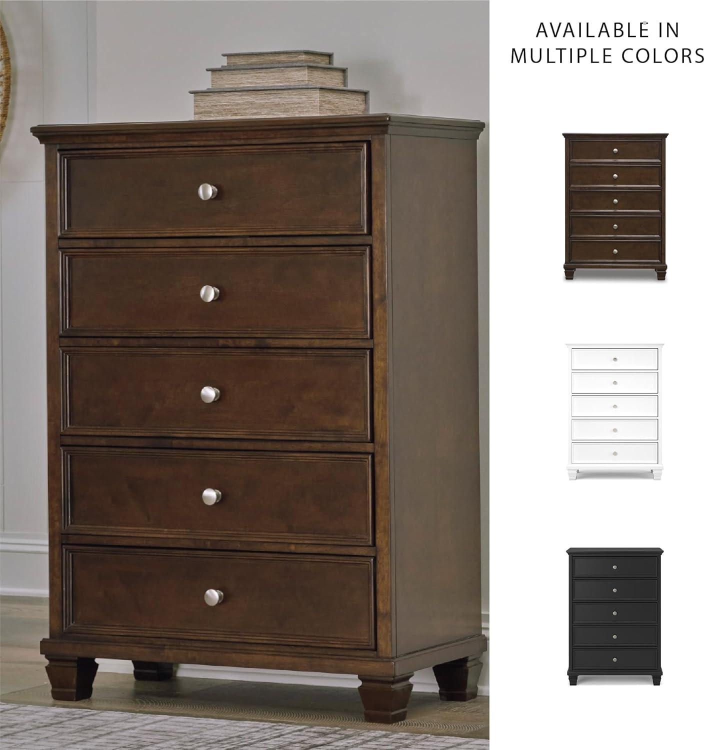 imageSignature Design by Ashley Danabrin Traditional 5 Drawer Chest for Bedroom Dark BrownDark Brown