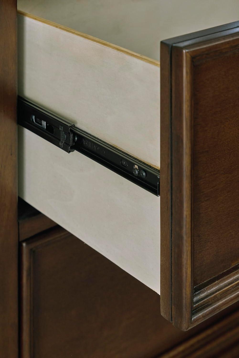 imageSignature Design by Ashley Danabrin Traditional 5 Drawer Chest for Bedroom Dark BrownDark Brown