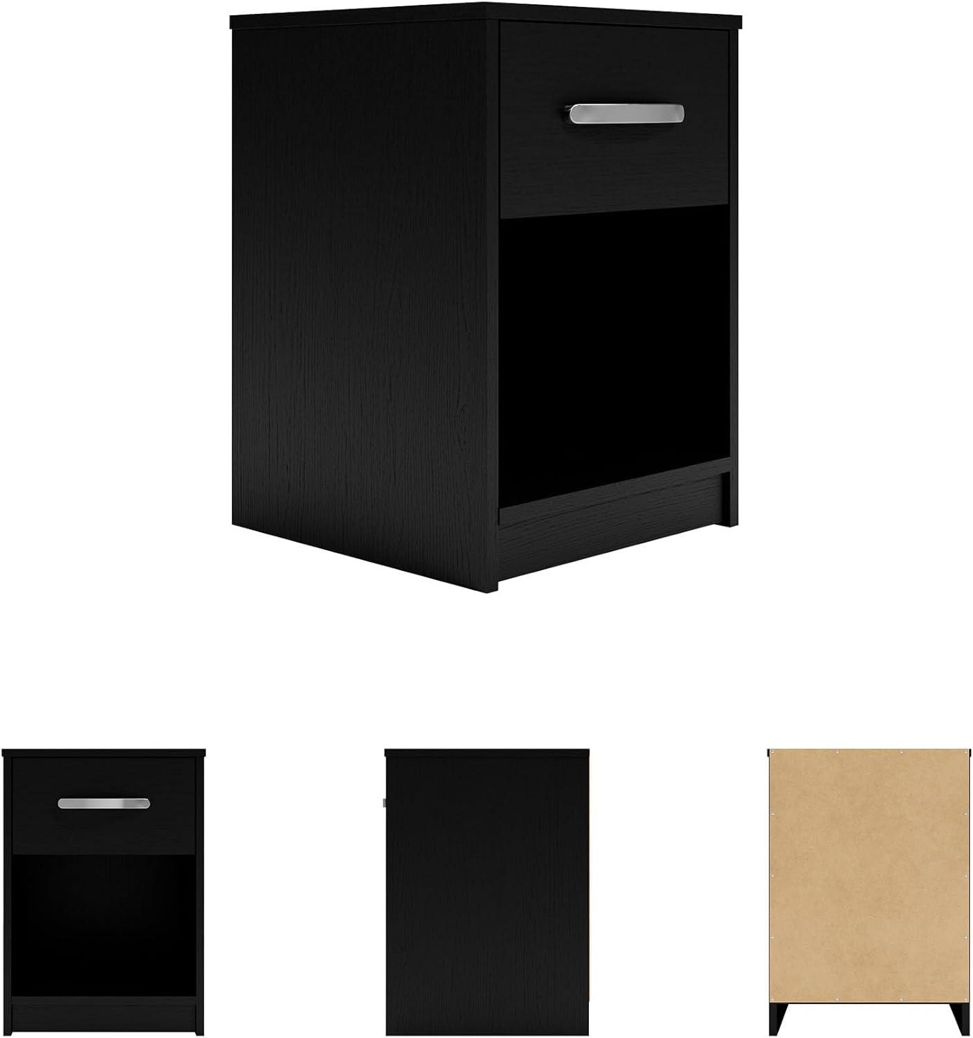 imageSignature Design by Ashley Flannia Scandanavian 1 Drawer Night Stand Vintage GrayBlack