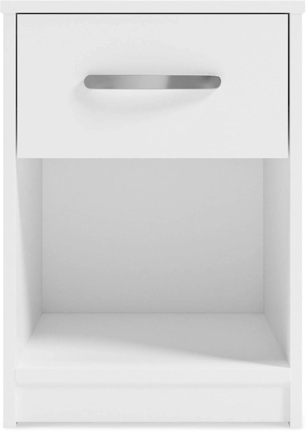 imageSignature Design by Ashley Flannia Scandanavian 1 Drawer Night Stand Vintage GrayWhite1