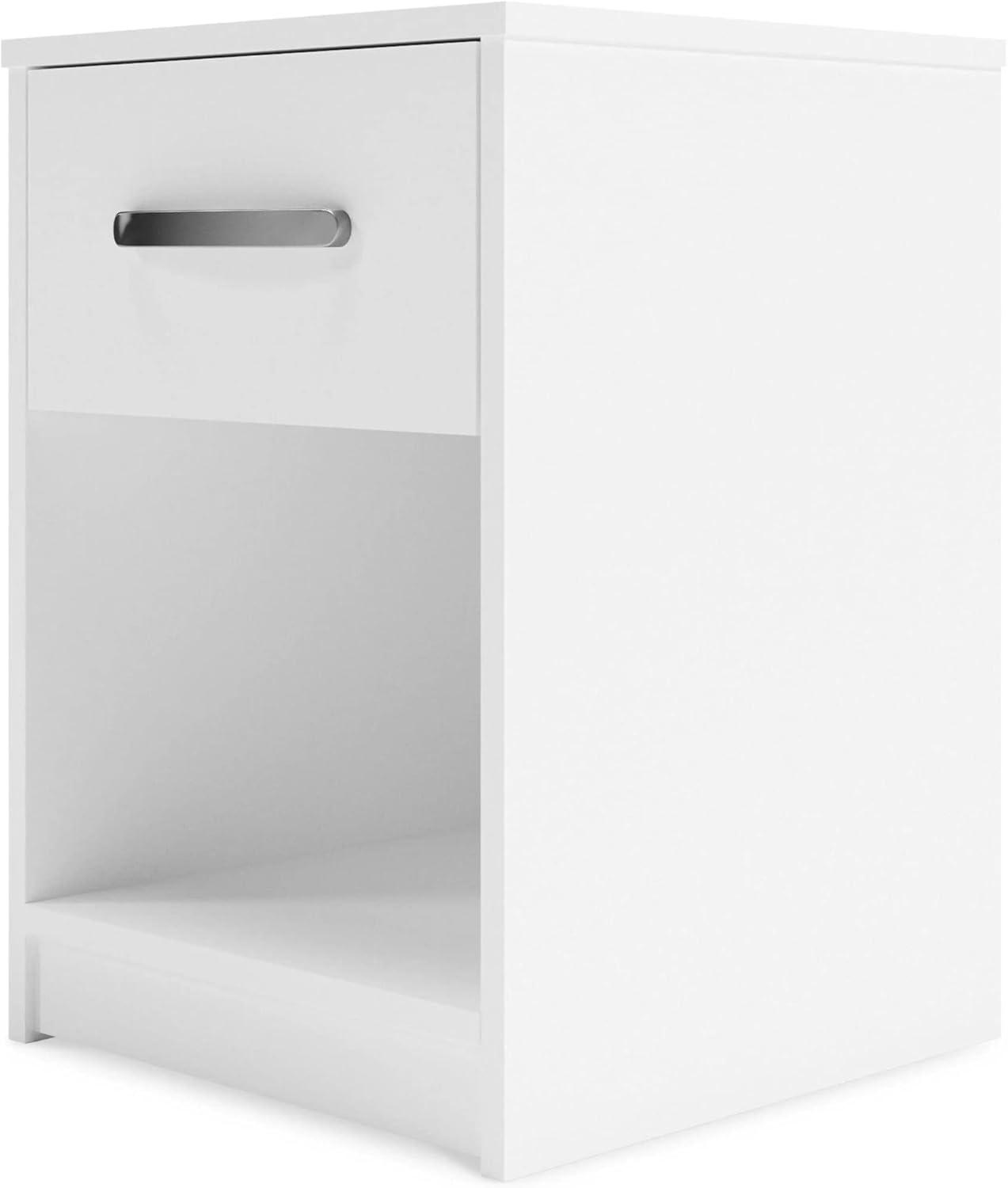 imageSignature Design by Ashley Flannia Scandanavian 1 Drawer Night Stand Vintage GrayWhite1