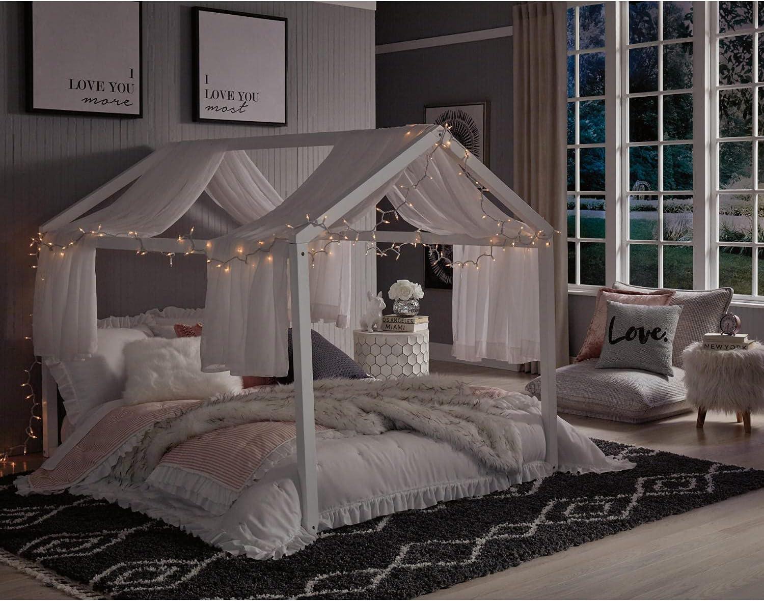 imageSignature Design by Ashley Flannibrook Contemporary House Bed Frame Twin WhiteWhite